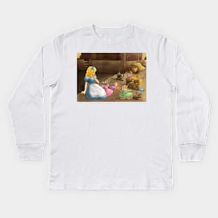 Tammy in the Back Yard Kids Long Sleeve T-Shirt